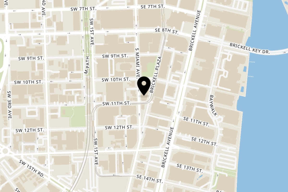 Map showing the location of Santisimo Taco on 1025 S Miami Ave in Miami